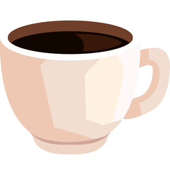 Pixel Art Coffee Cup With Dark Coffee Filled To The Brim A Simple Graphic Design For Beverages And Breakfast Themed Content