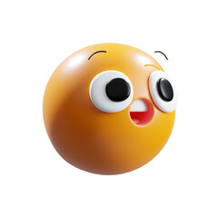 3d render shock emoji icon