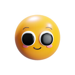 3d render smile emoji icon