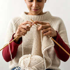 뜨개질 털실 스웨터