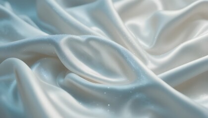 Soft pearly light reflecting on smooth satin fabric