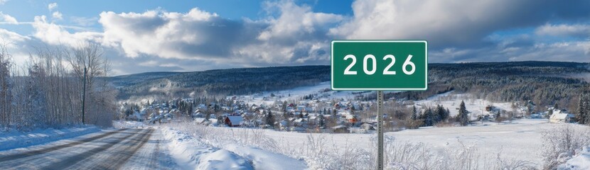 2026 green road sign