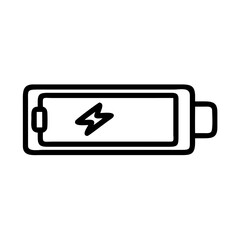 Icon of a charging battery. Illustrates the concept of charging and power