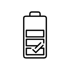 A fully charged battery icon, a symbol of power and energy 
