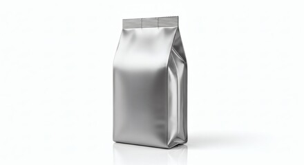 Foil Packaging Mockup - Versatile Metallic Package Design for Various Product Applications