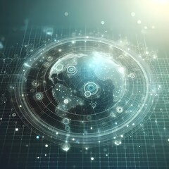 Obraz premium transparent circular segmentation chart with floating analytical node points