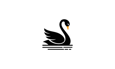 Fototapeta premium black swan vector