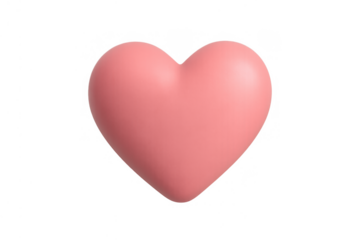 Pink heart icon representing concepts of love, romance, passion, and affection. A delightful 3d symbol for celebrations