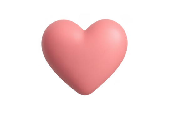 Pink heart icon representing concepts of love, romance, passion, and affection. A delightful 3d symbol for celebrations