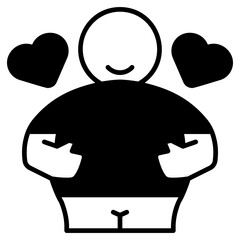 Body Positivity Black Fill Icon