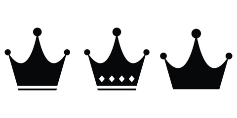 abstract creative black crown vector design.
