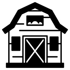 barn Black Fill Icon