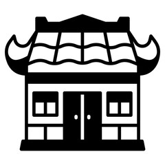 asia house Black Fill Icon