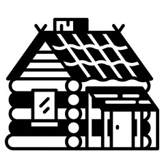 cabin Black Fill Icon