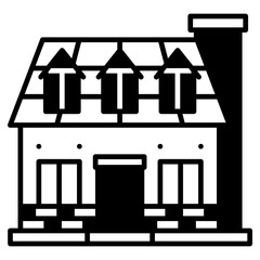 cottage Black Fill Icon