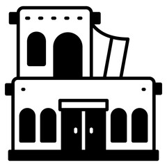 arabic house Black Fill Icon