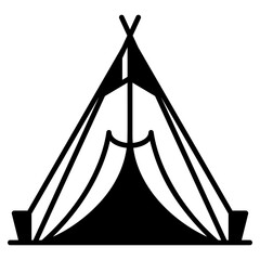 tent Black Fill Icon