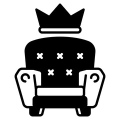 VIP Lounge Black Fill Icon