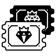Golden Ticket Black Fill Icon