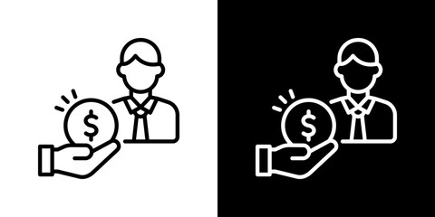 Compensation  Icon Line Styles Vector Illustration 