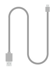 USB Cable Data Transfer Charging Connector Cord Illustration