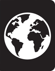 passport globe stencil icon silhouette vector illustration