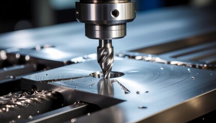 close up of a drilling machine