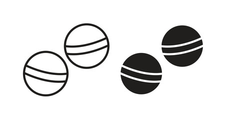 Bath salts bomb icon symbols. app and web UI solid and line icon, EPS10