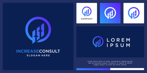 Increase consulting logo design template