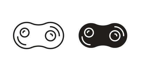 Cell division icon symbols. app and web UI solid and line icon, EPS10