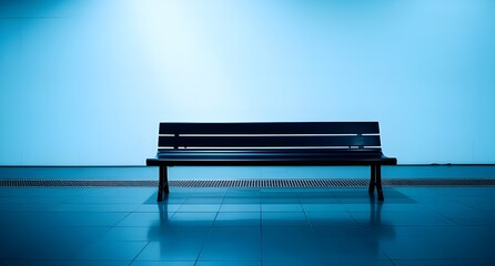 empty waiting chairs in train station, mysterious vibe, isolated waiting chairs