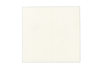 Fototapeta premium Blank white paper square with subtle texture on transparent background, minimal design for notes