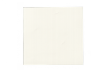 Blank white paper square with subtle texture on transparent background, minimal design for notes
