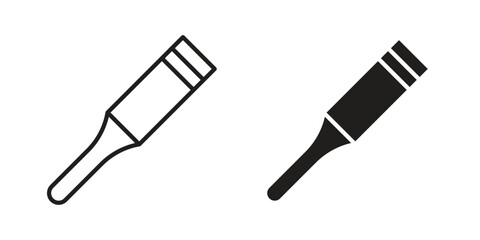 Chisel icon symbols. app and web UI solid and line icon, EPS10