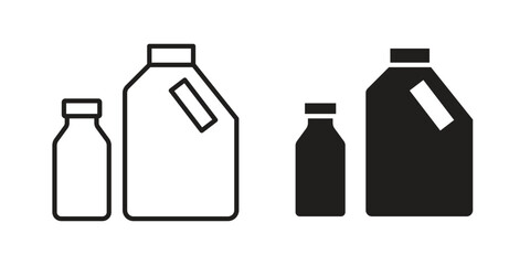Cleaning products icon symbols. app and web UI solid and line icon, EPS10