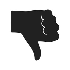 Thumbs Down Finger Hand Sign Sillouette
