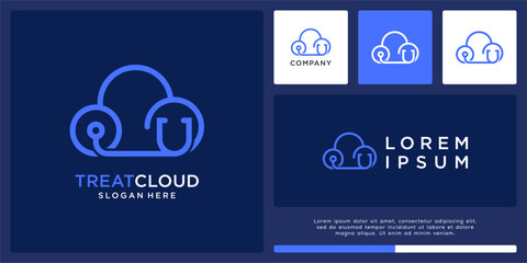 Treatment cloud logo design for health