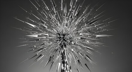 Obraz premium High Speed Photo of White Flour Dust Explosion Splash on Dark Background