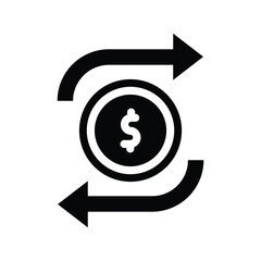  money transaction glyph icon illustration vector graphic.eps