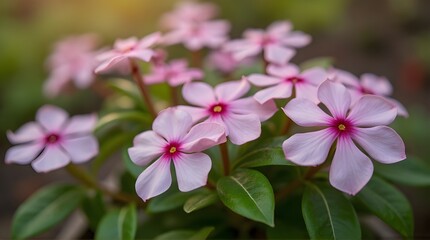 Obraz premium pink flowers on the tapak dara plant