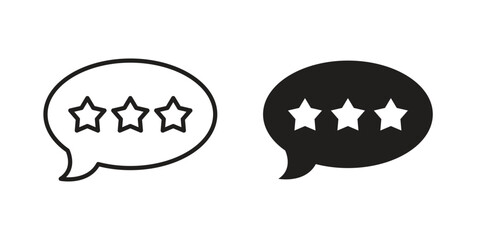 Rating icon symbols. app and web UI solid and line icon, EPS10