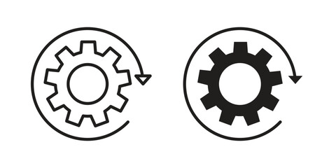 Recovery icon symbols. app and web UI solid and line icon, EPS10