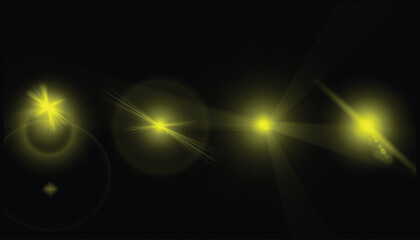 Shining Light Burst Effect Graphic Design Element