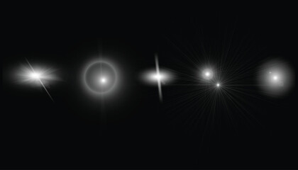 Shining Light Burst Effect Graphic Design Element