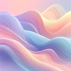 Pastel Waves Abstract Background with Soft Colors and Texture.
