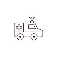 Ambulance line art icon