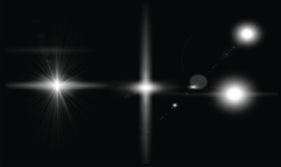 Shining Light Burst Effect Graphic Design Element