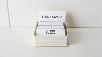 Study Stages Educational Flashcards for Gradual Progress in Learning and Personal Development