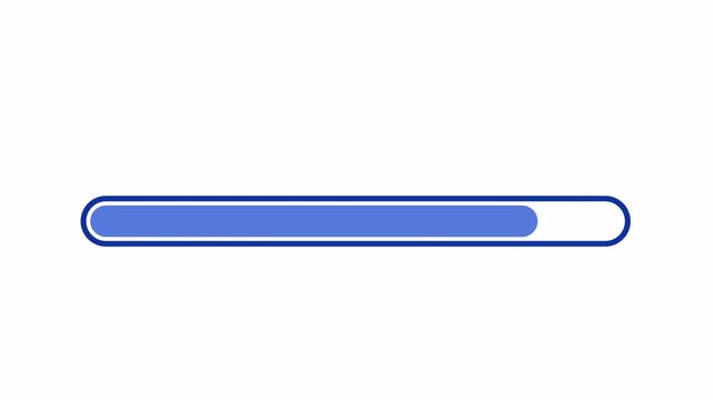 blue progress bar icon loading bar connection animation. loading icon animation, Loading circle icon animation on white background.