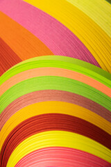 Obraz premium Countless paper stacks, soft curves, colorful hues, various shapes, strong textures, much like ribbons, silk, or lollipops, with ribbons flowing around. fresh
